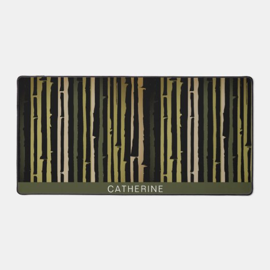 Zwarte Strepen Elegant Custom Bureaumat (Voorkant)