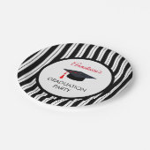 Zwarte strepen en lijnen en Pet Papieren Bordje (Gekanteld)