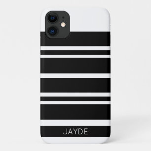 Zwarte Strepen en Witte Mobiele Telefoongeval Case-Mate iPhone Case