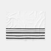 Zwarte strepen fleece deken (Voorkant (Horizontaal))