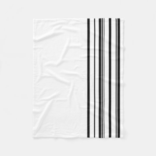 Zwarte strepen fleece deken (Voorkant)