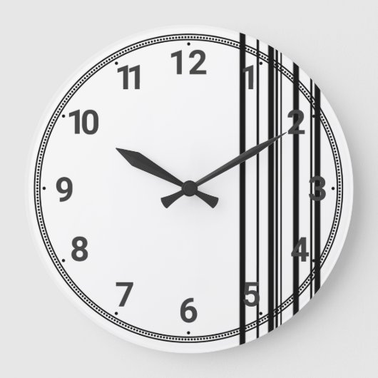 Zwarte strepen grote klok (Voorkant)