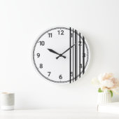 Zwarte strepen grote klok (Huis)