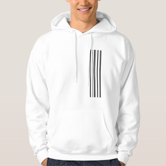 Zwarte strepen hoodie (Voorkant)