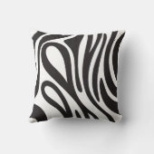 Zwarte Strepen Kussen (Achterkant)