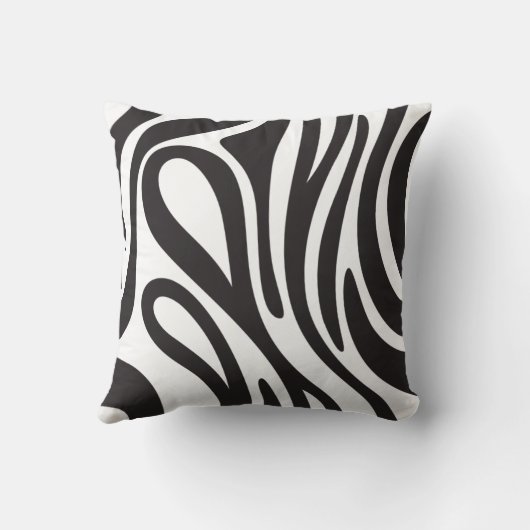 Zwarte Strepen Kussen (Achterkant)