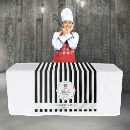 Zwarte Strepen Logo Tafel Pop-Up Winkel Verkoper L Wandkleed