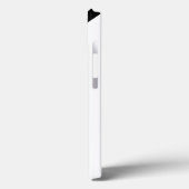 Zwarte strepen met monogram op wit Case-Mate iPhone case (Achterkant / Links)