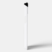 Zwarte strepen met monogram op wit Case-Mate iPhone case (Achterkant / Rechts)