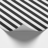 Zwarte strepen op aangepaste kleur cadeaupapier (Hoek)
