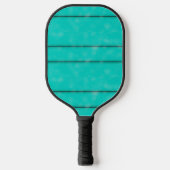 Zwarte strepen op blauwgroen pickleball paddle (Voorkant)