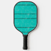 Zwarte strepen op blauwgroen pickleball paddle (Achterkant)