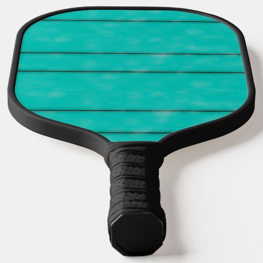 Zwarte strepen op blauwgroen pickleball paddle (Laagn)