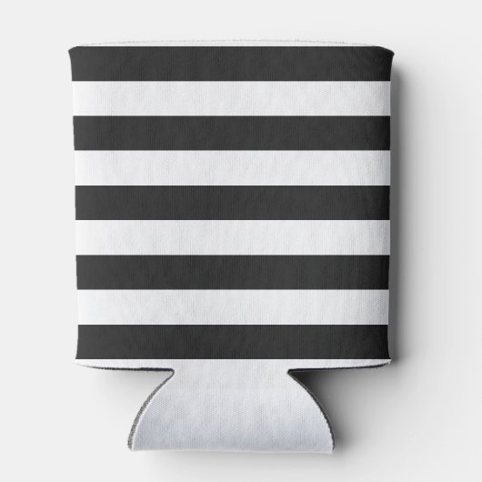 Zwarte strepen op elke kleur met aangepaste naam blikjeskoeler (Achterkant)