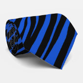 Zwarte strepen stropdas (Opgerold)