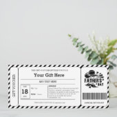 Zwarte Strepen Vaderdag Cadeaubon (Staand voorkant)