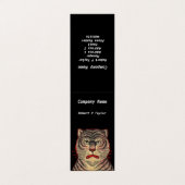 Zwarte strepen zwarte strepen rode omtrek zwart visitekaartje (Buitenkant ongevouwen)