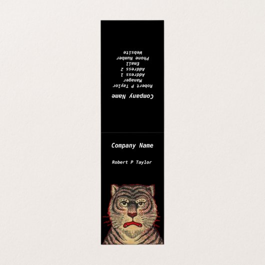 Zwarte strepen zwarte strepen rode omtrek zwart visitekaartje (Buitenkant ongevouwen)