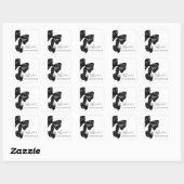 Zwarte Strik 30e 40e 50e Verjaardag Vierkante Sticker (Vel)