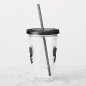 Zwarte strik acryl drinkbeker (Links)