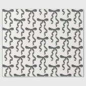 Zwarte Strik Baby of Bruiloft, Verjaardagsfeest Cadeaupapier (Vlak)