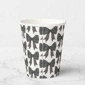 Zwarte Strik Baby of Bruiloft, Verjaardagsfeestje Papieren Bekers (Rechts)