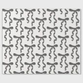 Zwarte Strik Babyfeestje of Bruiloft, Verjaardagsf Cadeaupapier (Vlak)