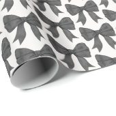 Zwarte Strik Babyfeestje of Bruiloft, Verjaardagsf Cadeaupapier (Rol Hoek)