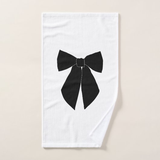 Zwarte strik bad handdoek (Handdoek)