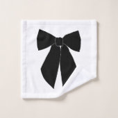 Zwarte strik bad handdoek (Wasdoekje)