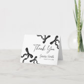 Zwarte strik bedankkaart (Voorkant)
