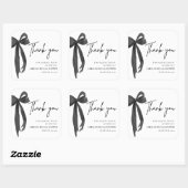 Zwarte Strik Bruid Trouwt Bruiloft Feest Vierkante Sticker (Vel)