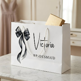 Zwarte strik bruidsmeisje cadeautas