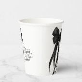 Zwarte strik bruiloft feest papieren bekers (Rechts)