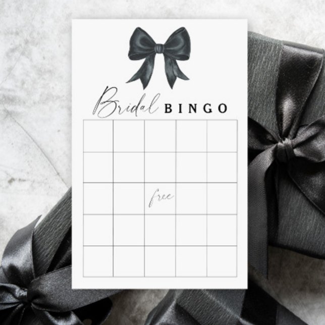 Zwarte strik bruiloft spel bingo (Creator heeft geüpload)
