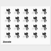 Zwarte Strik Bruiloft Sticker (Vel)