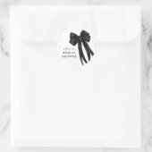 Zwarte Strik Bruiloft Sticker (Tas)