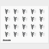Zwarte Strik Coquette Afstudeerfeest Favor Sticker (Vel)