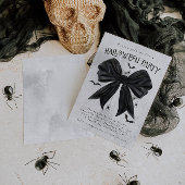Zwarte Strik Coquette Halloween Uitnodiging