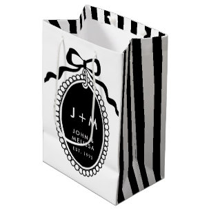 Zwarte strik Coquette jubileum bedel Medium Cadeauzakje