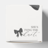 Zwarte strik das knopen Bruids douche cadeau Bedankdoosjes (Bovenkant)