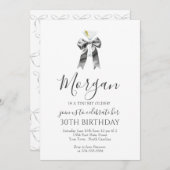 Zwarte strik Een Tini Beetje Ouder Martini Uitnodi Kaart (Voorkant / Achterkant)