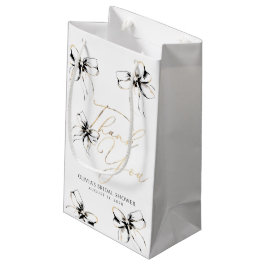 Zwarte strik elegante whimische bedankt klein cadeauzakje
