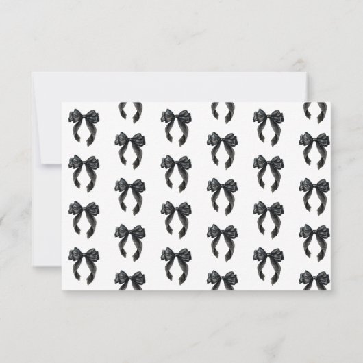 Zwarte strik Frans bruidsdouche bedankt (Achterkant)