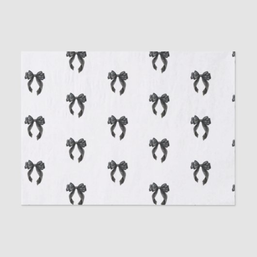 Zwarte strik Franse Bruidsdouche Mon Cherie Tissuepapier (Voorkant)