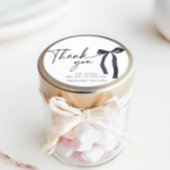 Zwarte strik gotische bruiloft favor sticker