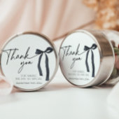 Zwarte strik gotische bruiloft favor sticker