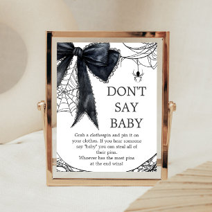 Zwarte Strik Gotische Kleine Boe Zeg Geen Baby Bor Poster