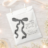 Zwarte strik het sluiten van de knoop bruids douch bedankzakje (Geknipt)