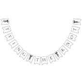 Zwarte strik het sluiten van de knoop Bruidsdouche Vlaggetjes (Alle)